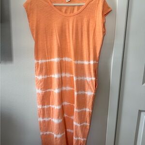 Orange Tie-Dye Dress